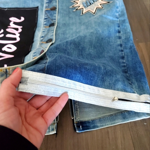 NWT - Le Volière Denim Pencil Skirt - Picture 9 of 16